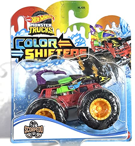 Hot Wheels - Monster Trucks - SCORPEDO - Color Shifters - New for 2023 - Ships Bubble Wrapped in a Sized Box