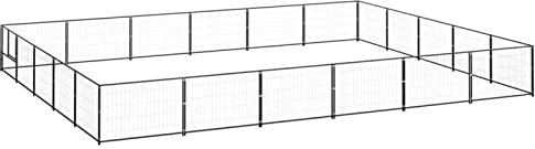 Chusui Hundgård, Hundpark, Hundbur, Hundhus, Hundstaket, Hundlekhage, Hundgård, Hundfäktning, Hundlekhage, Stål 30 m² Svart