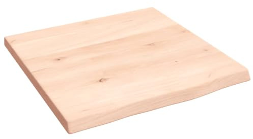 vidaXL Wandregal 40x40x2 cm Massivholz Eiche Unbehandelt