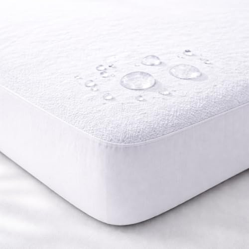 D'A GAMA HOME COLLECTION Protector de Colchón Impermeable y Transpirable – Modelo Aire – 180x190 / 180x200 – Rizo Microfibra Silencioso con Laminado PU 100% Impermeable – Ajustable hasta 28 cm