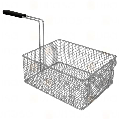 CubetasGastronorm ® Cesta Freidora 235x290x120 Mm Acero Cromado Mango Aislante Repuesto Industrial compatible con Elframo Gas Electrica Hosteleria Cocina Profesional Taller Reparacion y Hogar Pro