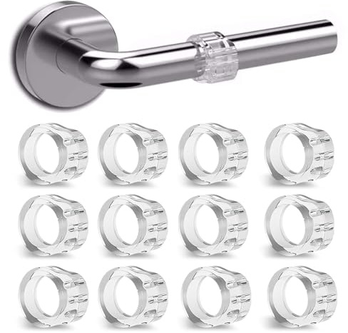 12 PCS Transparente Türstopper Türklinkenpuffer, Gummipuffer Türpuffer für Wandschutz Türgriffstopper Türklinkenschutz Elastische Anschlagdämpfer für Türgriffe und Fenster Unsichtbarer Türgriff Schutz