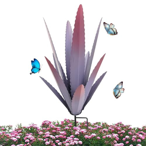 Escultura De Planta De Agave - Decoración Del Hogar De Tequila, Estatua De Agave | Plantas Rústicas De Agave De Metal Con Artesanía Y Forma Única, Escultura Inspirada En El Agave Da Giardi