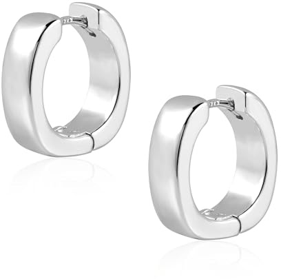 Creolen Ohrringe Damen Gold Silber 925 Geometrisch U-Form Eckig Creolen | ALEXCRAFT Creolen Ohrringe Damen Gold Silber 925 Geometrisch U-Form Eckig Huggie Minimalist Creolen Ohrring Hypoallergen