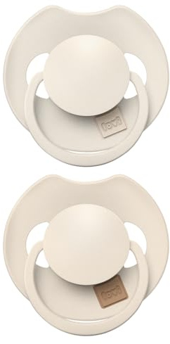 Difrax LOVI Sucette Dynamique - 6 à 18 mois - Prime - Beige et Crème - 2 pièces