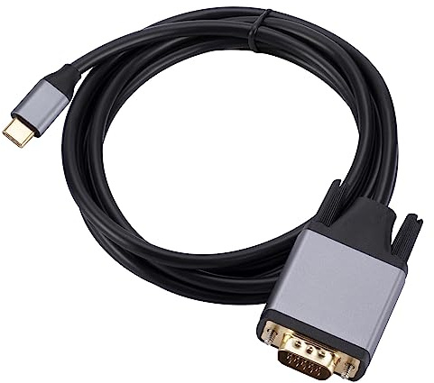 Hkfgdjdl Câble VGA, câble USB C vers VGA de type C vers VGA pour étendre l'affichage des moniteurs d'écran pilote nécessaire
