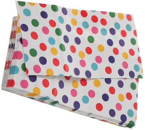 MOTHNUR 20 Stück Teiliges Geschenkbeutel aus Papier mit Regenbogenpunkten Stabile Süßigkeitentüten für Kindergeburtstag Kleine Party geschenktüten für Kekse Snacks und Mitgebsel