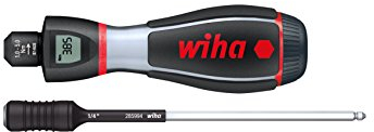 Wiha Drehmoment-Schraubendreher iTorque® (36888), 2 tlg., Schraubenzieher mit Drehmomentwert von 1,0-5,0 Nm, einstellbarer Drehmoment mit digitalem Display, Außensechskant