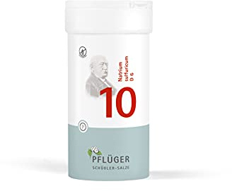 PFLÜGER Schüßler-Salz Nr. 10 Natrium sulfuricum D6, 400 Tabletten | Das Salz der Ausscheidung, Schüssler Salze im praktischen Dosierspender, glutenfrei, Arzneimittel