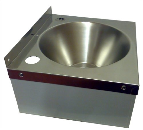Stainless Steel Hand Wash Basin Sink with Waste, Plug and Trap, NO TAPS
