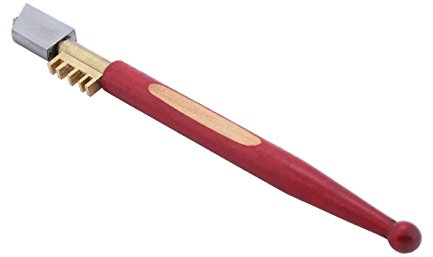 Professional Heavy Duty Diamant Spitze Glasschneider - Messing Snapper - Griff aus Hartholz