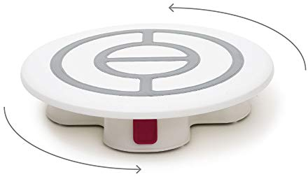 Decora, 9271050 Piatto Girevole in Plastica, Supporto Giratorta Professionale in Plastica, Facile da Pulire, Base Antiscivolo, Con Pulsante di Blocco, Diametro di 32 centimetri, Made in Italy