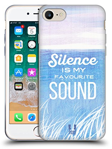 Head Case Designs Silence Empreintes de Bloc de Bois Coque en Gel [Protection de Qualité Militaire] Compatible avec Apple iPhone 7/8 / SE 2020 & 2022 Et Compatible avec MagSafe
