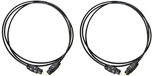Cavo audio ottico digitale TOSlink fibra ottica 5mt per ps4 xbox pc smart tv decoder sky sound bar dvd blu-ray amplificatori dolby digital(2 pezzi)