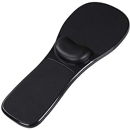Tapis de souris avec coussin de maintien du poignet réglable pour accoudoir de fauteuil