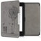 kwmobile Hülle kompatibel mit Amazon Kindle Paperwhite (10. Gen - 2018) Hülle - Kunstleder Cover - Pusteblume Love Grau