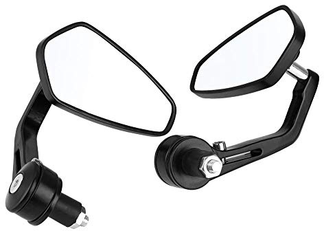 Motorrad Rückspiegel, Qiilu Rückspiegel, 2 Stück Universal Motorrad 7/8Lenker Aluminium Rückspiegel