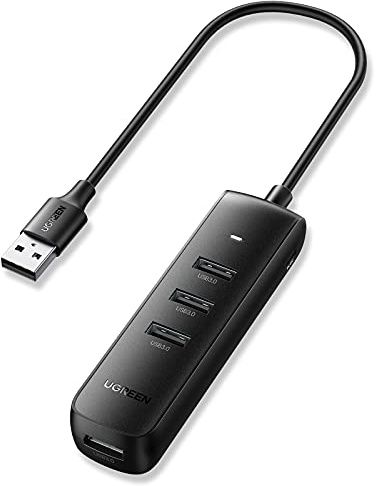 UGREEN Hub USB 3.0 Alimentato, Adattatore USB 3.0 a 4 Porte Compatibile con PS4, MacBook, Surface Pro, iMac, Mac Mini, XPS 15, PC e Altri Laptop
