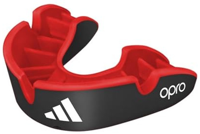 adidas OPRO Silver Mouthguard with Case - Senior, Black - CE-Approved Gum Shield Suitable for Boxing, Rugby, Hockey, MMA, Kickboxing, Muay Thai, and Other Martial Arts