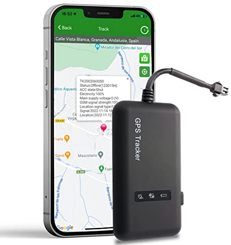 GPS Tracker Auto Mini GPS Tracker Echtzeit Tracking APP ohne ABO, einfache Flottenverwaltung, 6 Monate Tracking-Verlauf, mehrere Alarmerinnerungen, geeignet für Motorräder, LKWs, Motorroller