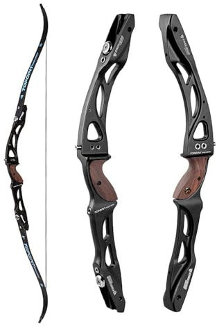 ZSHJGJR 68 Zoll Takedown Recurvebogen Bogenschießen 18-44 lbs Jagd Bogen Recurve Bögen für Rechtshand für Erwachsene Outdoor Sportbogen Bogensportler (Bogen-Schwarz, 38LBS)