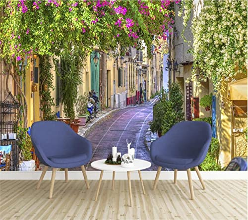 Carta Da Parati Personalizzata Fotomurali 3D Street View Romantica Pastorale Street View Murale Tv Sfondo Wall Papers Home Decor 400Cm(W)×280Cm(H)