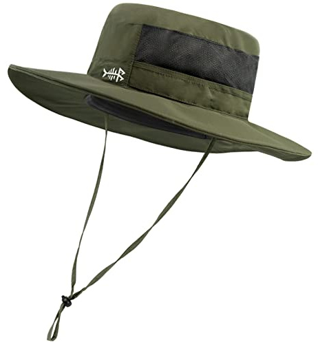 BASSDASH UPF 50+ Sun Fishing Hat Water Resistant with Detachable Neck Flap Big Size
