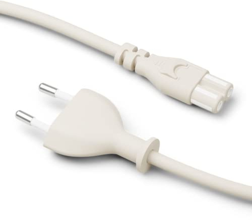 Pedestal Power Cable Pearl 7,5m TV-Verlängerungskabel – Beige | 2-poliges Euro-Kaltgerätekabel, kompatibel mit PlayStation und Xbox, Euro-8-Stecker.