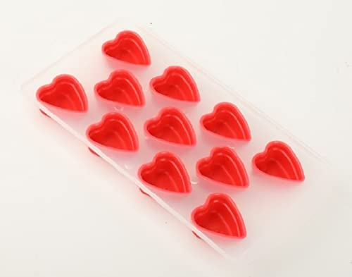 Non Stick Silicon 11 Heart Ice Cube Tray Also Chocolate Jelly Sweet Wax Moulds