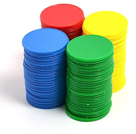 Smartdealspro Lot de 100 mini jetons de poker en plastique opaques avec boîte de rangement 32 mm