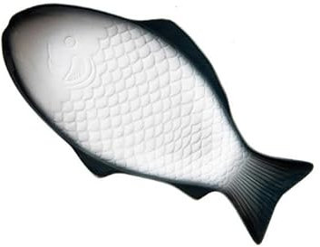 Vaisselle en céramique Assiette à Poisson en Céramique Vaisselle en Forme de Plat Casserole de Stockage de Casse-croûte à Poisson pour Restaurant Dîner à la Maison (11 Pouces + Blanc) ( Color : Dark g