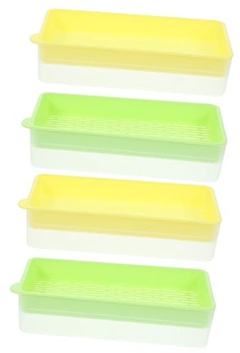 JOEBO 8 Pcs Hydroponic Planting Box Wheat Pet Treats Hydroponic Abs The Lazy Cat Grass Cat Grass (Color : As Shownx2pcs, Size : 4.5X8X18.8CMx2pcs)