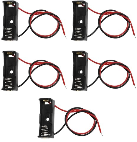 The Lord of the Tools The Lord of The Tools Batteriehalter aus Kunststoff, 12 V, A23L, 23 A, mit Drahtkabel, geeignet für 1 x Batterie A23 8LR932 MN21 V23GA LR23, 5 Stück