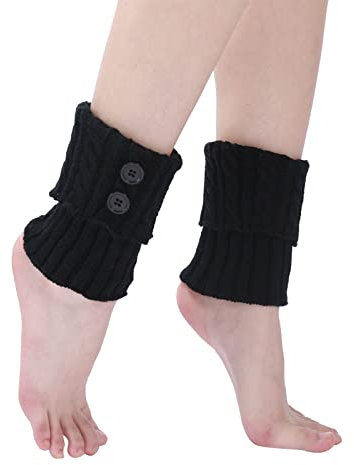 Kswlwccpp Beinwärmer Damen: Winter Wolle Gestrickt Weich Beinwärmer Leg Warmers Warm Kurz XXl Flauschig Beinstulpe Strickstulpen Extra Weit Bequem Stulpensocken Stulpen