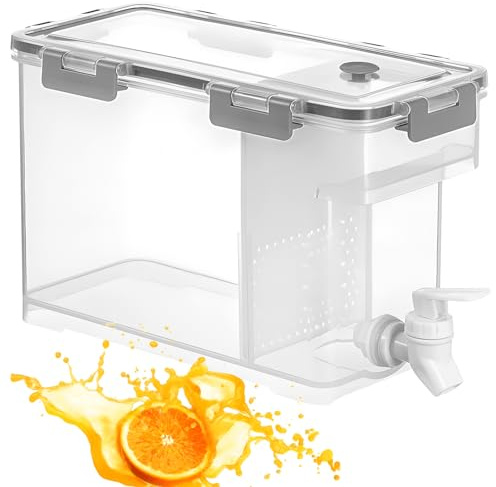 Forhome 3.5 L Getränkespender mit Zapfhahn, Kunststoff-Getränkespender, Kühlschrank Wasserspender, für kaltes Wasser, Eiswasser, Limonade, Kalten Saft & Eistee, Party im Freien Getränkespender