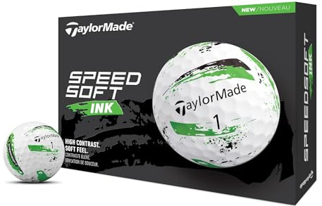 TaylorMade SpeedSoft Ink Golfbälle für Herren, Grün