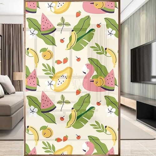 Sichtschutzfolie 3D Fensterfolie Glasdekorfolie PVC für Badezimmer Kinderzimmer Küche,Schlafzimmer Wohnzimmer Esszimmer Büro Hotels Klassenzimmer 44.5x300 cm Karikatur