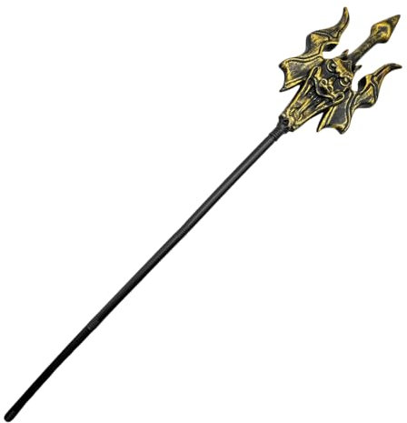 Bohue Three Forks Sickle Toys Novelties Pitchfork Toy Plastic Demon Trident Devil Fork Toy Halloween Accessories for Aldult Child