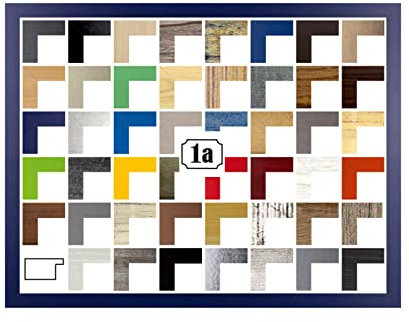 Multicolore Bilderrahmen Posterrahmen Puzzlerahmen 80x120 cm Dunkelblau Gewischt 120x80 cm mit weisser Rückwand und Antireflex Acrylglas