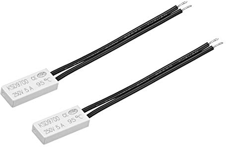REIUAFWYGV Normalerweise geschlossener Temperaturschalter, 95 Grad Celsius NC 5A Thermoschalter Thermostat Temperaturregelschalter Controller 2St