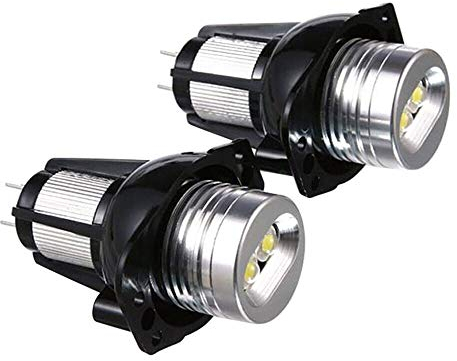 Angel Eyes,Angel Eye Halo LED Auto Lampenbirne 2 Stück E90 Angel Eyes Halo Ring LED Licht 6 Watt Marker Birne Xenon White for BMW Auto Lauflicht 2020