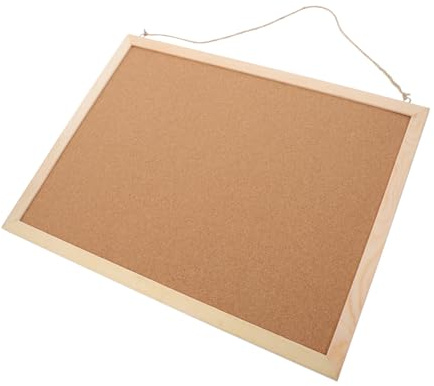 HOUDERCO Tableau d'Affichage en Liège Double Face Suspendu pour Murs 30 * 40 CM Cadre en Bois Maison Bureau Design Peu Encombrant Tableau Polyvalent pour Photos et Messages