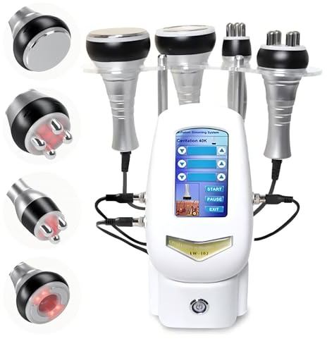 40K Cavitation Machine, 4 in 1 Body Sculpting Machine Professional Skin Lift Radio Frequency Massager Multipolar Vacuum Reduction Equipment for Arm Waist Thigh Hip