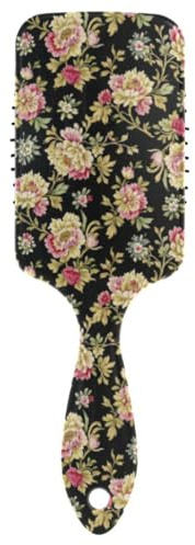 Stile barocco Retro Beige Fiori spazzola liscia capelli ricci Progettato bagnato asciutto spazzola per diradamento dei capelli con manico ergonomico cepillo para peinar
