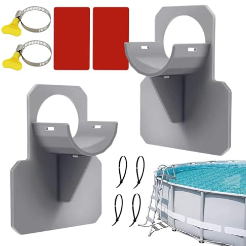 Poolschlauch Halterung | Pool Wasserschlauch Haltehalterungen,Verstellbare Rohrklemmenhaken Zubehör Für Garten Terrasse Draußen