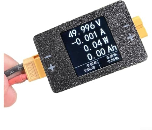Misuratore di potenza della batteria 25A 50A con capacità di tensione e tester di corrente per batterie al litio RC che offre monitoraggio in tempo reale e dati accurati (50A)