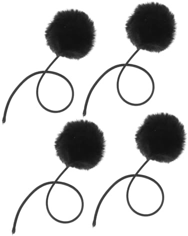 DIKACA Katzenbäume Ersatzkugelspielzeug Mit Glocke 4 X Austauschbare Katzenbälle Für Kratzbaum Hängendes Interaktives Katzenspielzeug Aus Plüsch Für Türgriffe Schränke Und Indoor-Spiel
