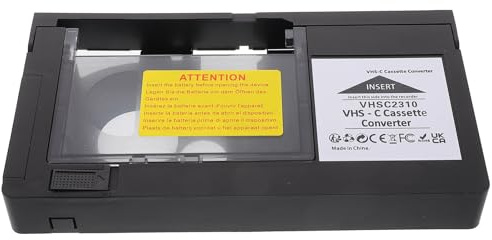 UKCOCO Vhs-C to Vhs Cassette Video Converter Adapter for Camcorder Tape Playback Compact Portable 7.3 X 4.1 X 1 Inches for Studio and Home Use