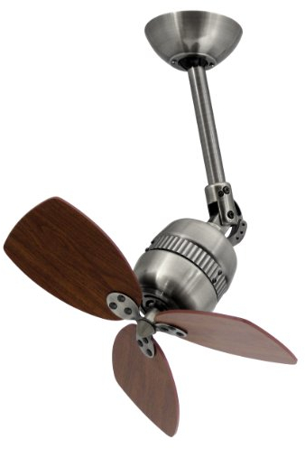 innovativer FN11156 Deckenventilator Toledo, Gehäusefarbe Zinn antik, Flügelfarbe Walnuß