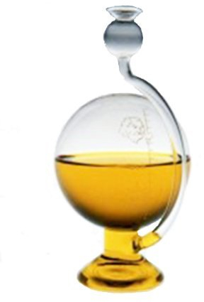 Oberstdorfer Glashütte Goethebarometer antiker Stil rundes Barometer Wetterstation zum aufstellen klares Glas dekorativ Wetterstation Größe ca. 11,5x20 cm